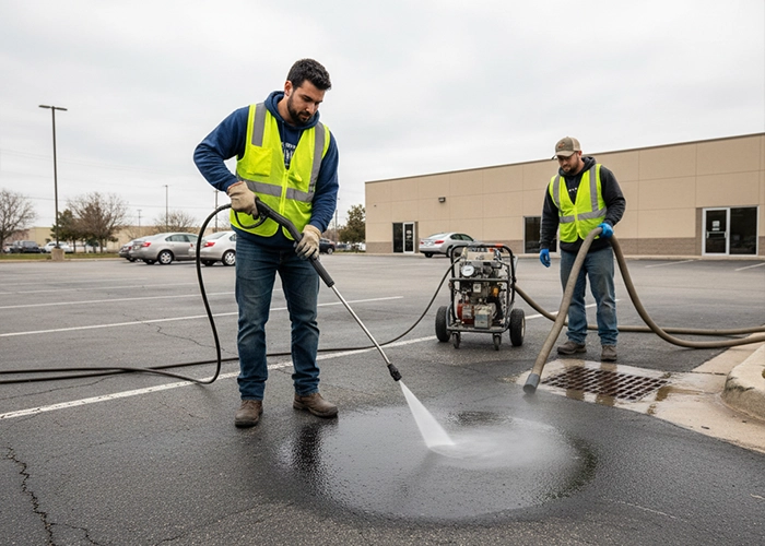 parking lot street sweeper