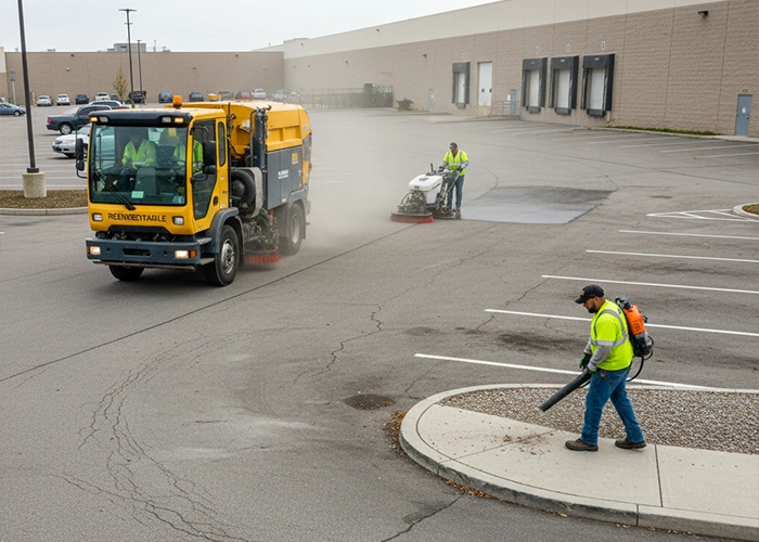 parking lot street sweeper