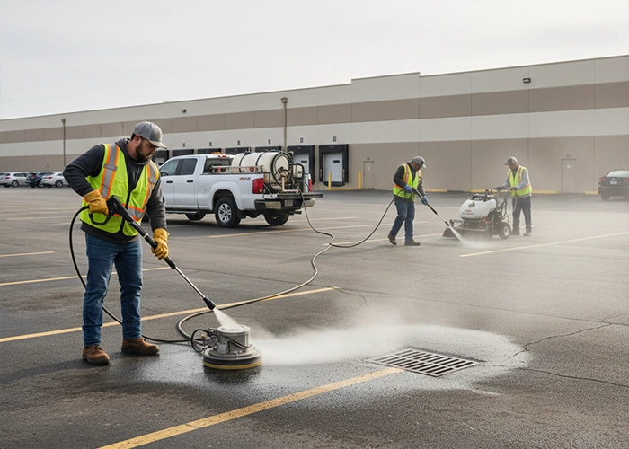 parking lot street sweeper