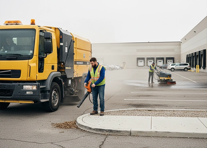 parking lot street sweeper